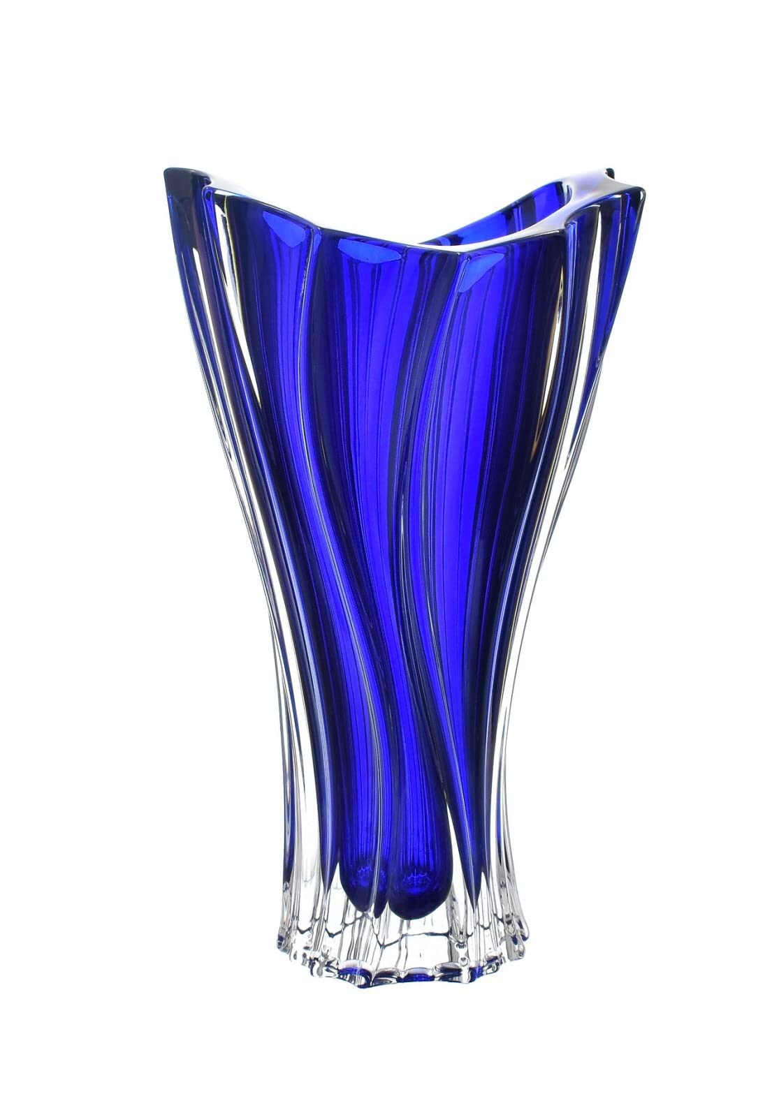 Amazon.co.jp: チェコ ボヘミアン クリスタル ガラス 花瓶 12インチ